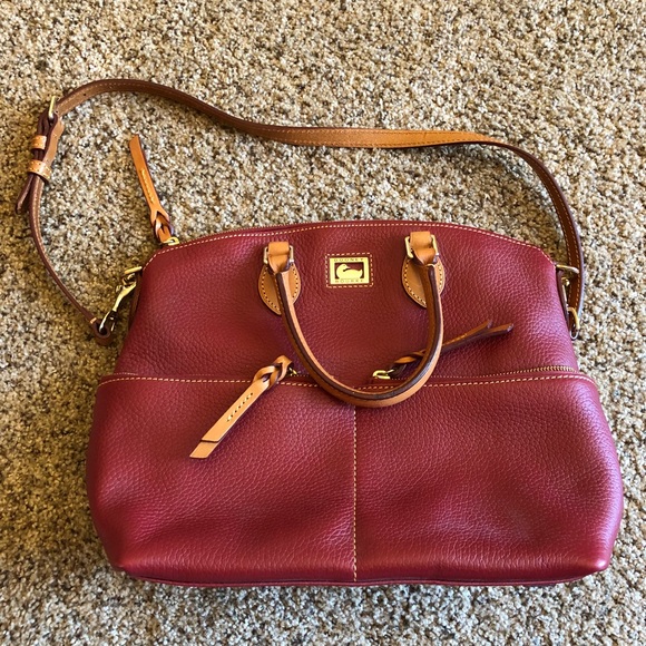 Dooney & Bourke Handbags - Dooney & Bourke Maroon Satchel Crossbody